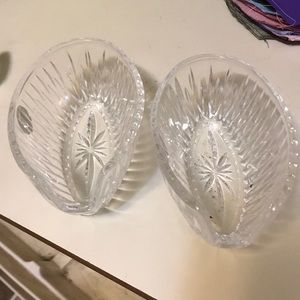 NWT lead crystal spoon/fork holders
